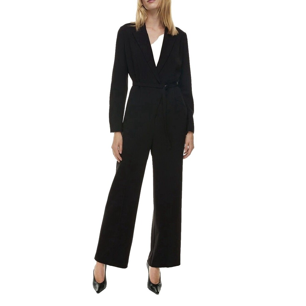 Babaton Innovator Jumpsuit Navy Black Straight Leg Size Small‎ Aritzia